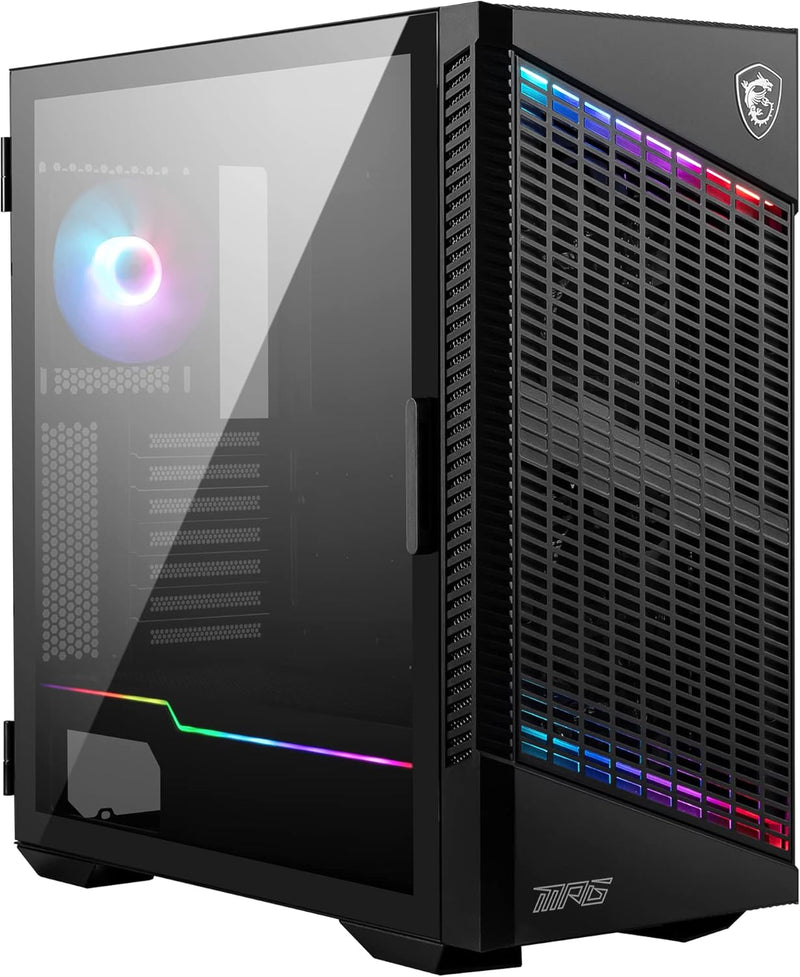 MSI MPG VELOX 100P AIRFLOW Mid-Tower PC-Gehäuse, geeignet für E-ATX-Mainboard, Seitenpanel aus gehär