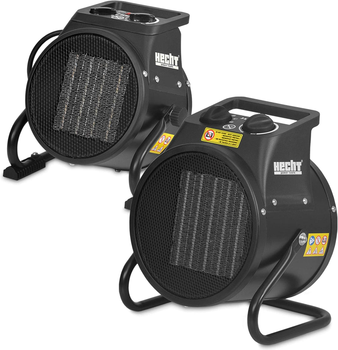 HECHT Keramik Heizstrahler (NEU) – Tragbare Heizer mit 2000W oder 3000 Watt – Thermostat – Überhitzu