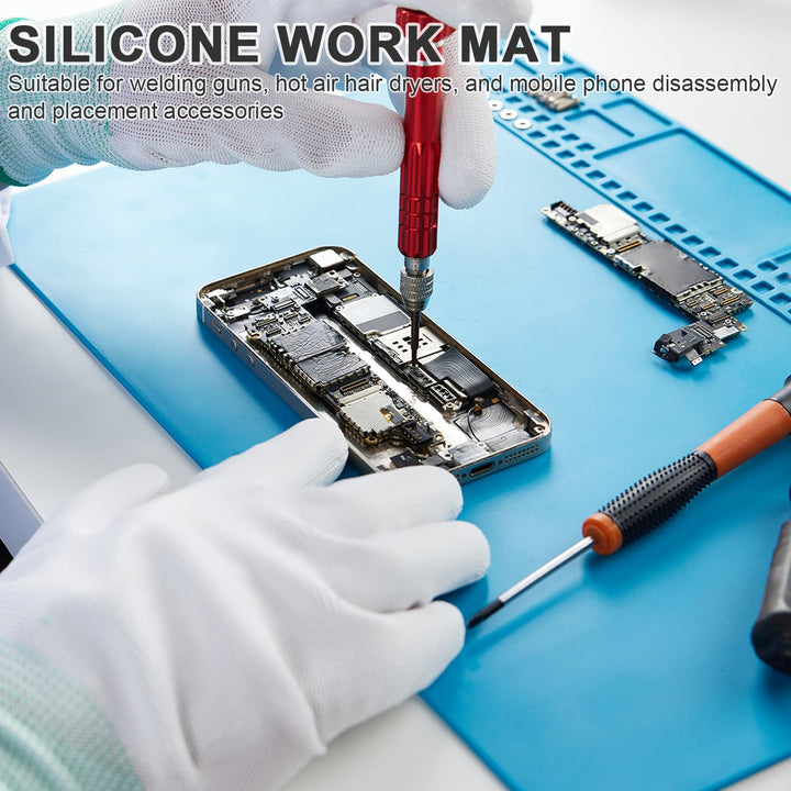 Lötmatte Antistatische Reparatur matte, Extra Gross 70x40cm Lötmatte Silikon 500℃ Hitzebeständige Ro