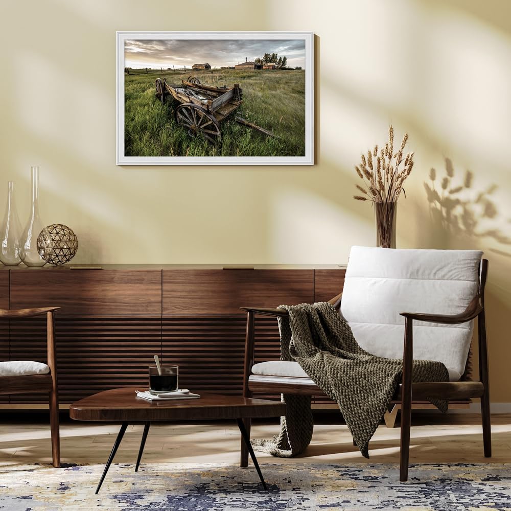 WANDStyle Bilderrahmen Weiss 30x30 cm quadratisch aus Holz im Stil Modern zum Aufhängen, Fotorahmen