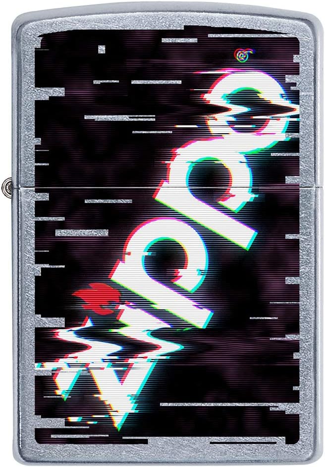 ZIPPO – Sturmfeuerzeug, Zippo Logo, Color Image, Street Chrome, nachfüllbar, in hochwertiger Geschen