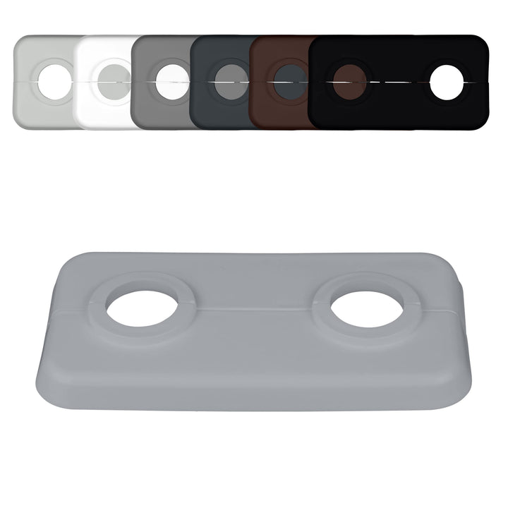 FUX 3 STÜCK Doppel Heizungsrohr Rosette, 12mm - 21,3mm, 2-teilig, Heizung, Rohrabdeckung, Abdeckrose