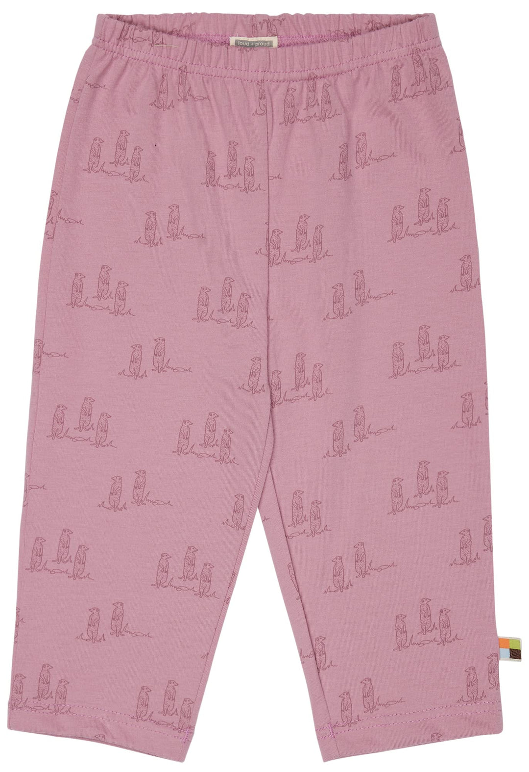 loud + proud Unisex Hose Druck, GOTS Zertifiziert Tierdruck Print 62-68 Aster, 62-68 Aster