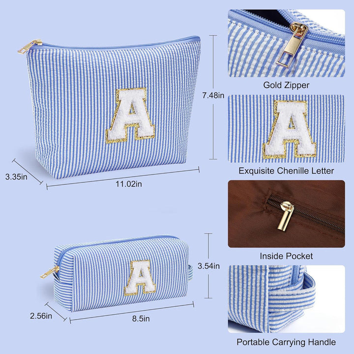 Parima Kosmetiktasche Damen - Blau Kosmetiktasche Schminktasche Mädchen Beauty Case Make up Tasche S