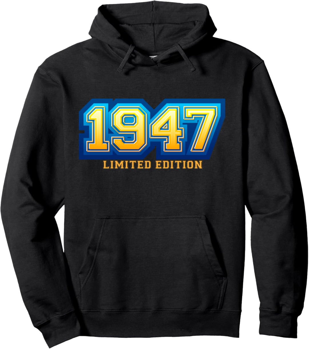 77. Geburtstag Mann Frau 77 Jahre 1947 Deko Lustig Geschenk Pullover Hoodie