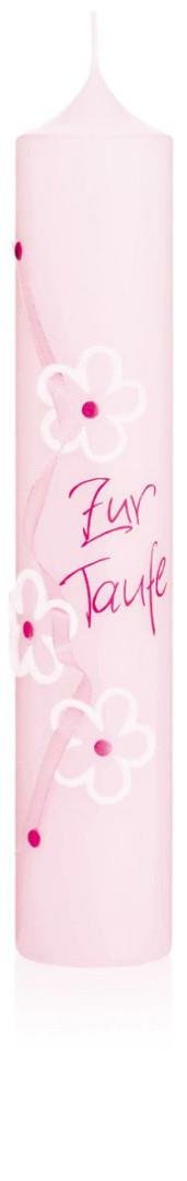 Wiedemann 167020.111 Taufkerze Sweet Baby, Wachs, Babyrosa, 26.5 x 5 cm