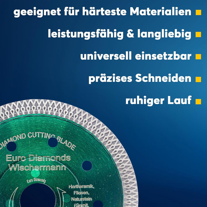 Profi Diamant-Trennscheibe Ceramic Super Ultra von EDW, 115 mm x 22,2mm, Fliesenscheibe/Fliesentrenn
