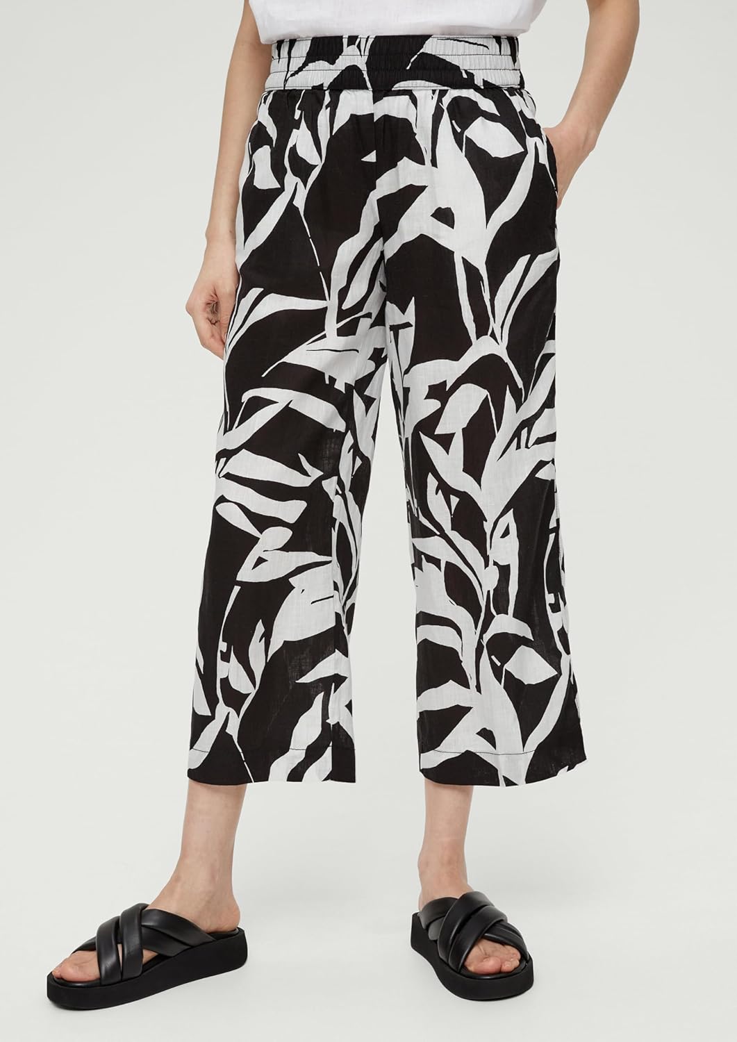 s.Oliver Damen Hose Wide Leg 38 Schwarz 99a3, 38 Schwarz 99a3