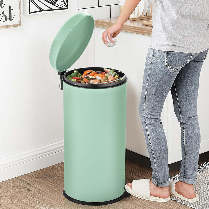 Ribelli 30L Mülleimer aus Edelstahl, Treteimer mit Inneneimer, Soft Closing Mülltrennung Abfalleimer