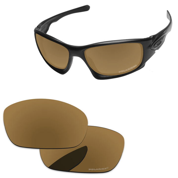 PapaViva Ersatzgläser für Oakley Ten X OO9128 Bronze-gold – Polarisiert, Bronze-gold – Polarisiert