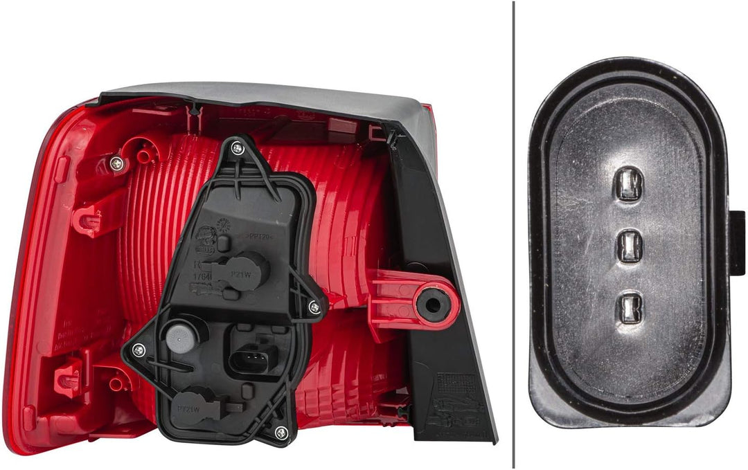 HELLA 2SD 010 468-101 Heckleuchte - Glühlampe - weiss/rot - äusserer Teil - rechts - für u.a. VW Tou