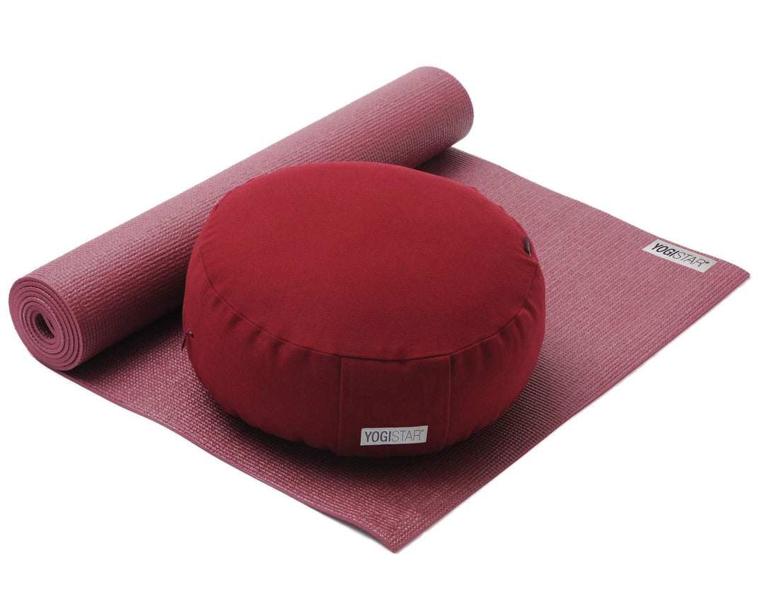 Yoga-Set Starter Edition - Meditation (yogamatte + Kissen) bordeaux, bordeaux