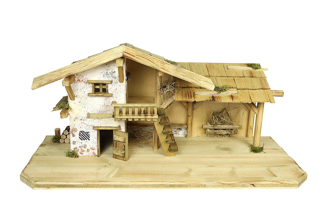 Woidwerk Manufaktur Weihnachtskrippe Krippe Krippenstall (W27) Weihnachten Weihnachtskrippen Krippen