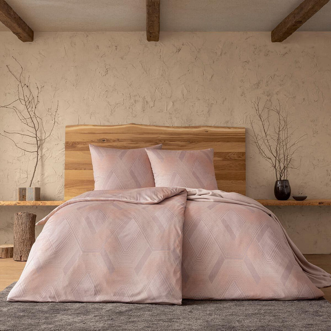 ESTELLA Mako Interlock Jersey Bettwäsche Quinn Altrosa 1 Bettbezug 155 x 220 cm + 1 Kissenbezug 80 x