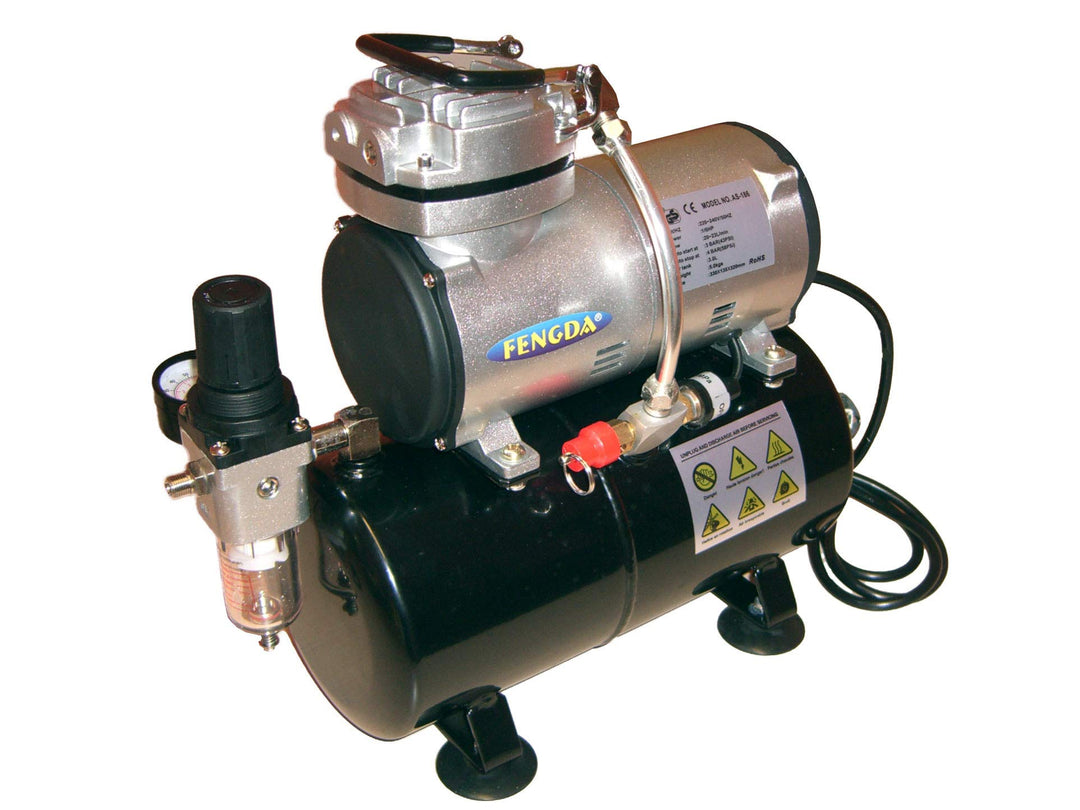 Hobby Airbrush Kompressor mit dem Druckbehälter Fengda® AS-186