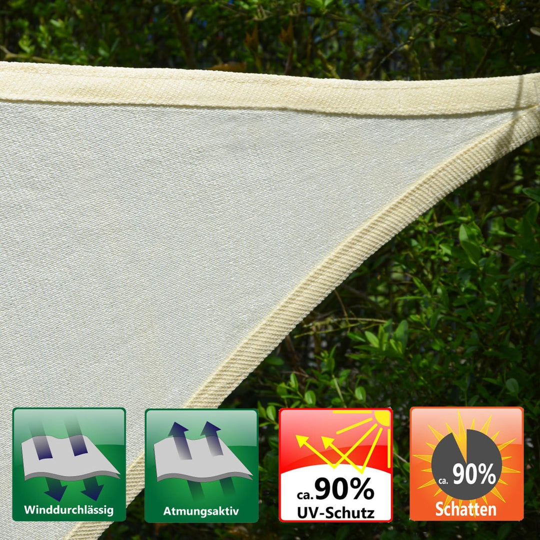 AMANKA 90% UV-Schutz, wasserdurchlässiges Sonnensegel, Terrassensegel, wasserdicht, Whirlpool, Sicht