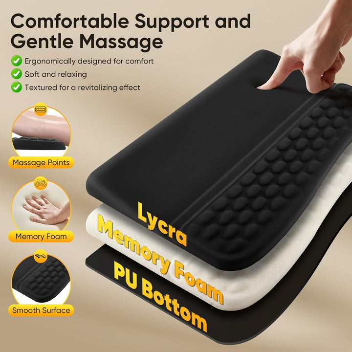 Handballenauflage Tastatur,Handstütze Tastatur Handauflage Ergonomisch,Memory-Schaum Rutschfest Tast