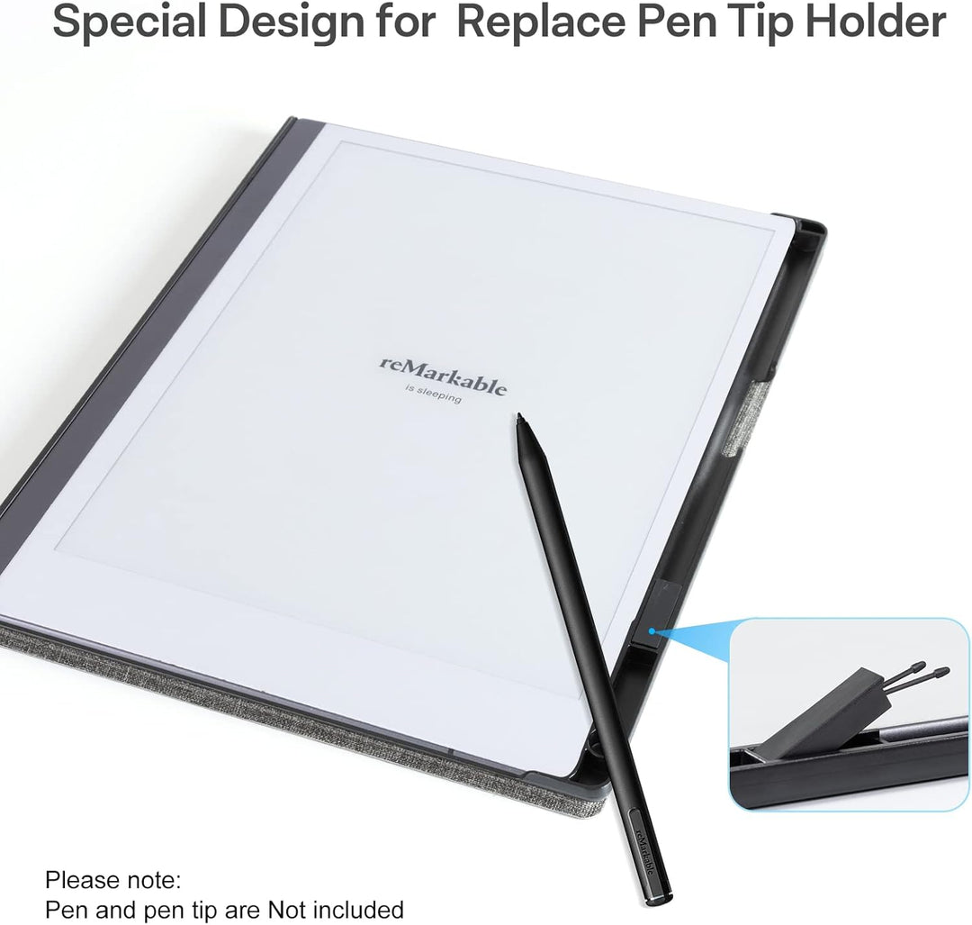 CoBak Hülle für Remarkable 2 – Leichte und Harte Buchrückenhülle mit Schützendem Folio-Cover mit Int