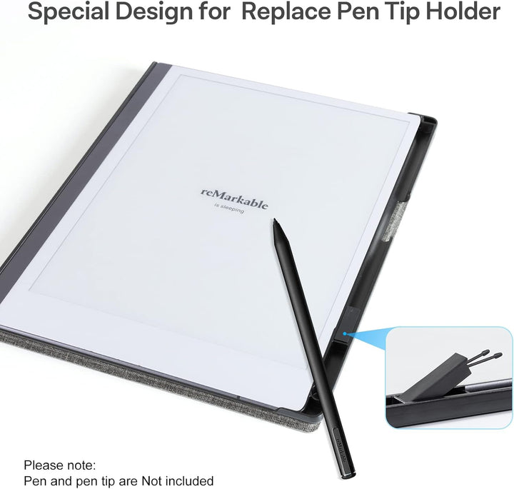 CoBak Hülle für Remarkable 2 – Leichte und Harte Buchrückenhülle mit Schützendem Folio-Cover mit Int