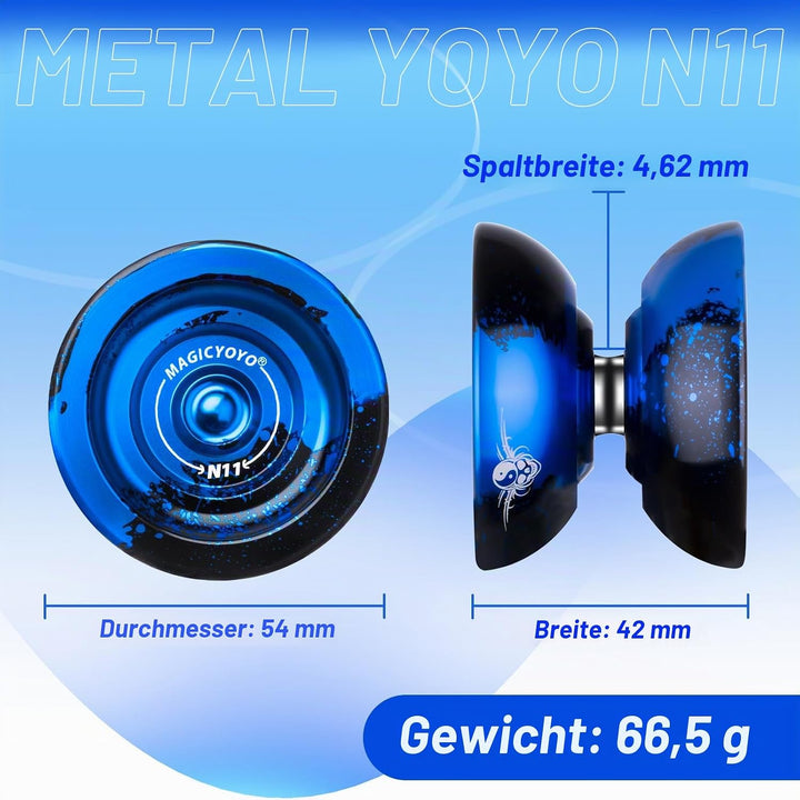 MAGICYOYO Responsive JoJo für Kinder, Professionelles YoYo N11 Plus mit Dual Purpose Modus, Metall J