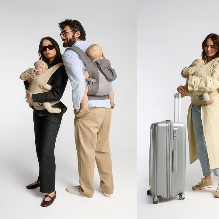 Kinderkraft ergonomische Babytrage CARRYBEE ab 3 Monaten bis 20 kg, verstellbar, feste Kapuze, aus B
