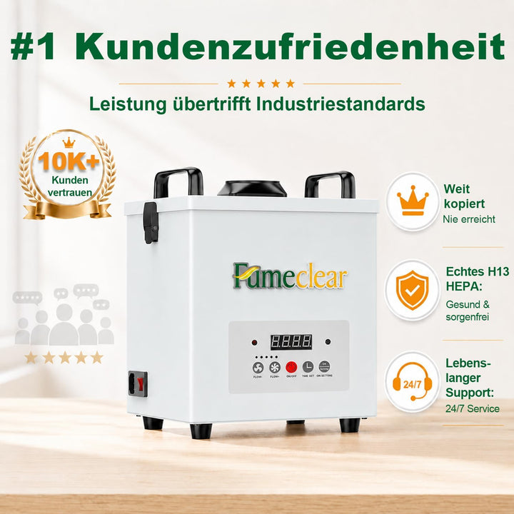 FumeClear FC-100A Fernbedienung & Digitaldisplay Lötrauchabsaugung Leistungsstarke 200 to 260m³/h Ab