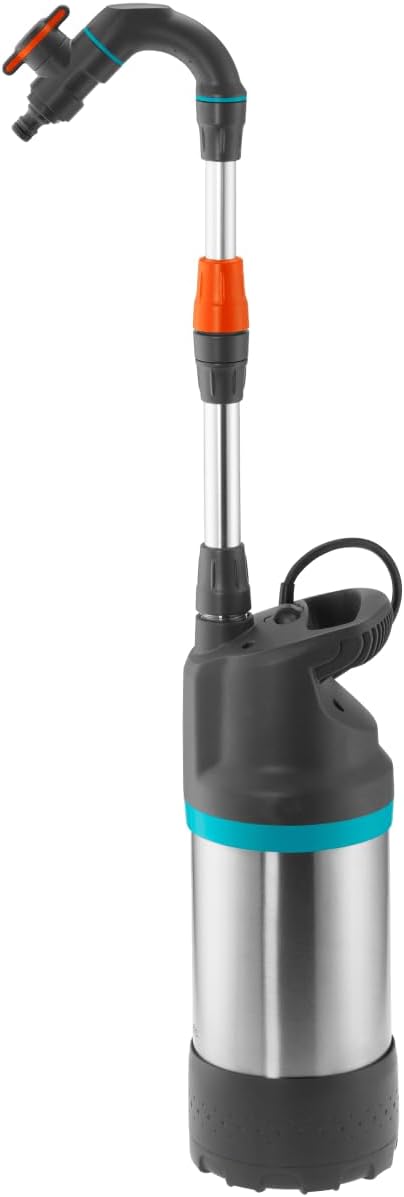 GARDENA Regenfasspumpe 4700/2 inox automatic: Tauchdruckpumpe mit integriertem Filter, Fördermenge 4