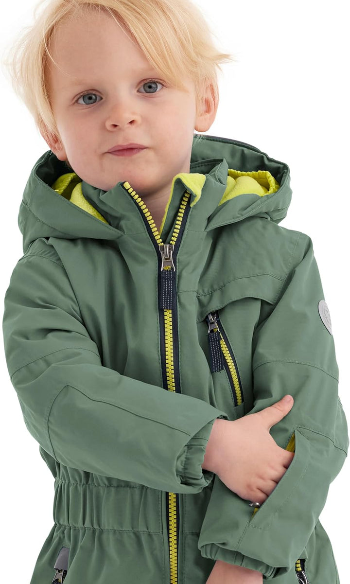 Killtec Unisex Fisw 31 Mns Onpc Skioverall/Schneeanzug mit Kapuze, wasserdicht 122-128 waldgrün, 122