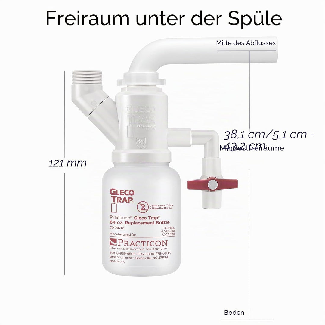 Practicon 7078713 Gleco Trap System, 64 oz.