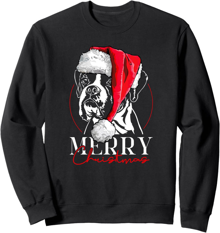 Lustiger Santa Boxer Hund Merry Christmas Weihnachten Hunde Sweatshirt
