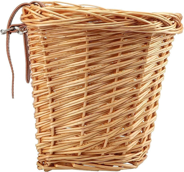 AVASTA Fahrradkorb aus Weidengeflecht für Fahrräder für Erwachsene, handgewebter vorderer Lenker-Auf