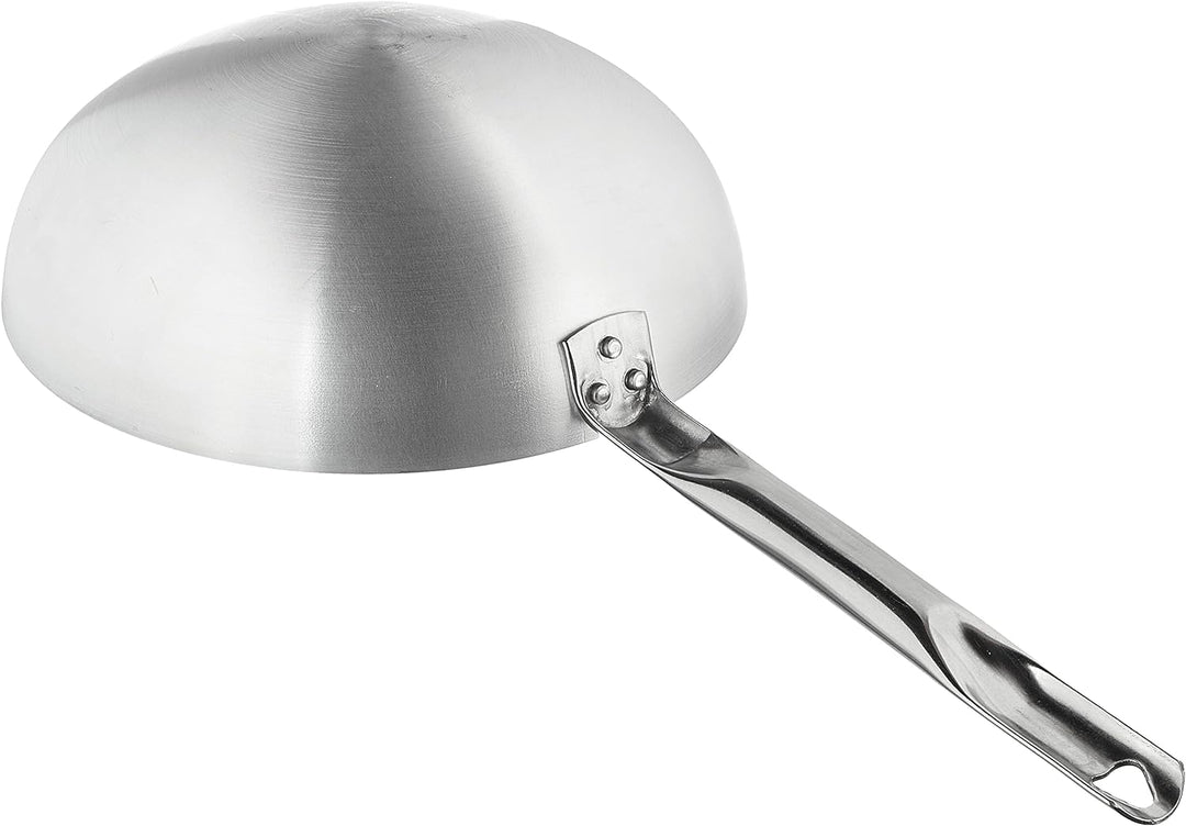 Pentole Agnelli ALMR1111W28 Wok, Radiant mit Boden aus Aluminium, 28 cm, Metall, Silber/schwarz, 28