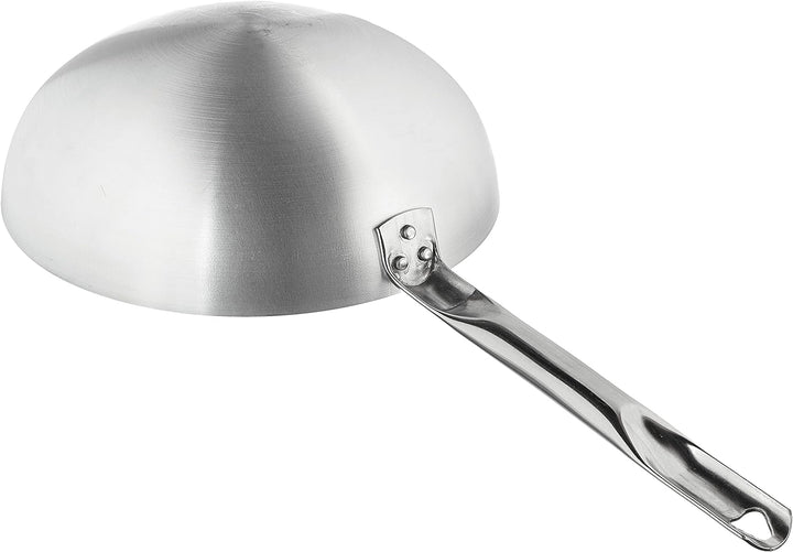 Pentole Agnelli ALMR1111W28 Wok, Radiant mit Boden aus Aluminium, 28 cm, Metall, Silber/schwarz, 28