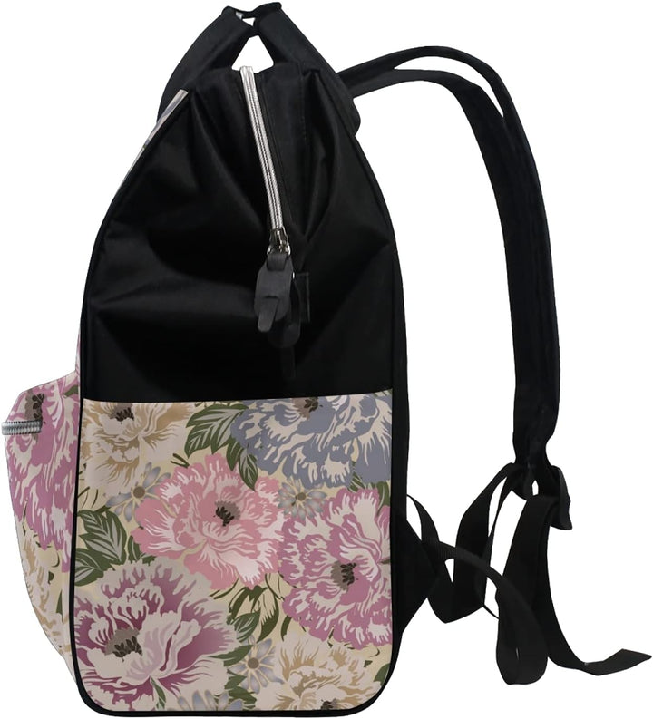 Blume Malen Wickeltasche Reiserucksack Grosse Kapazität Schulter Mom Taschen für Reisen im Freien