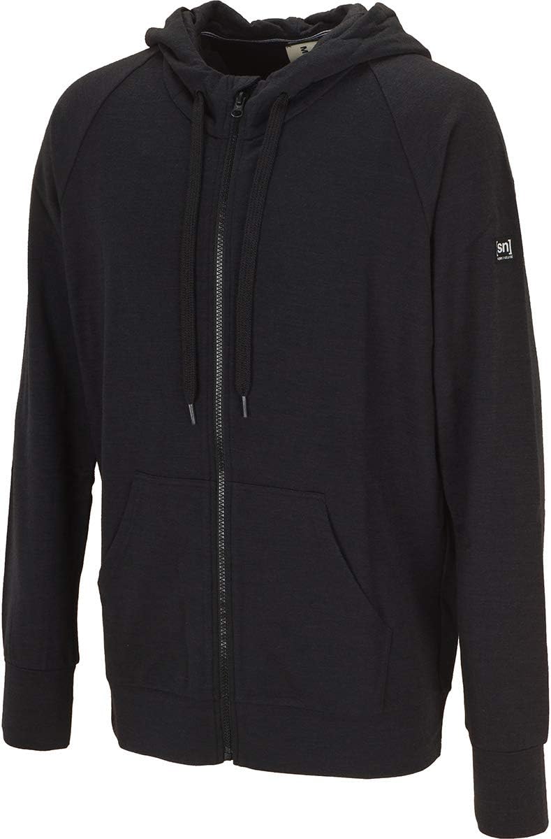 super.natural Herren Essential Zip Hoodie Herren Pullover S Schwarz Meliert, S Schwarz Meliert