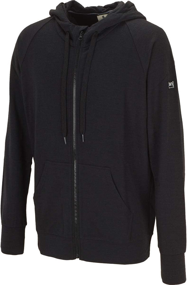 super.natural Herren Essential Zip Hoodie Herren Pullover S Schwarz Meliert, S Schwarz Meliert