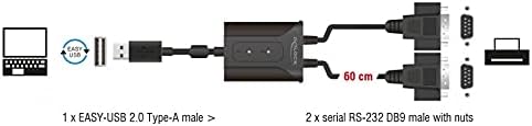Delock USB 2.0 auf 2 x Seriell RS-232 Adapter