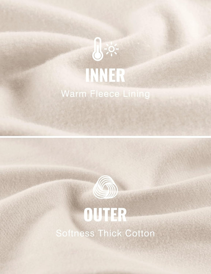 CRZ YOGA Damen Jogginghose Gefütterte Baumwolle Joggers Soft Freizeithose Winter Lounge Hosen mit Ta