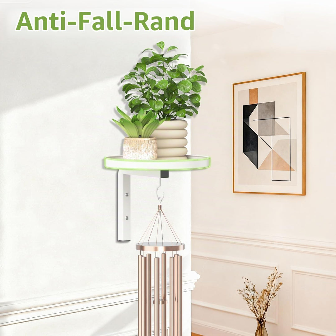 iDavosic.ly Wand Pflanzenhalter Set aus 2 Stück, Metall Blumenständer mit 2 Haken, Wandmontage Blume