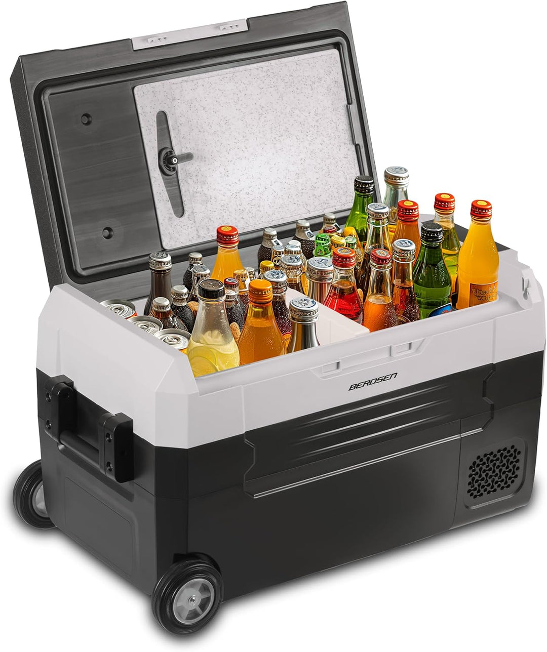 Berdsen Icemax 400 Kompressor Kühlbox 40L – tragbare 2-Zonen Gefrierbox – 12V/24V &amp; 230V Auto Campin