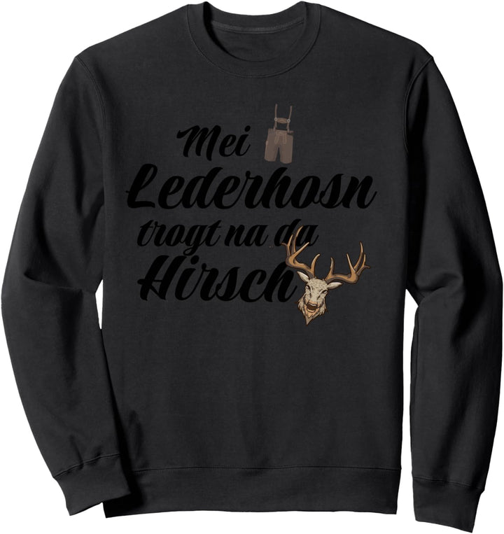 Trachten Herren Oktoberfest Hirsch Lederhosen Sweatshirt