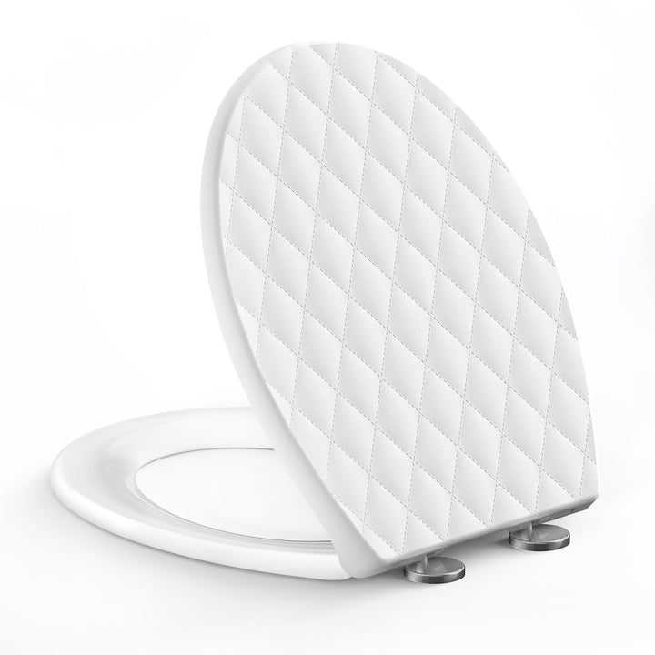 Toilettendeckel mit Absenkautomatik Oval, WC-Sitz O-Form, Klobrille mit Quick-Release Funktion, Klod