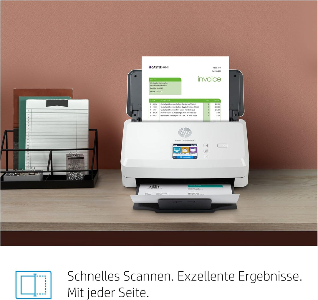 HP ScanJet Pro N4000 snw1 (Scanner, Einzelblattzufuhr, 50-Blatt ADF, WLAN, LAN, USB)