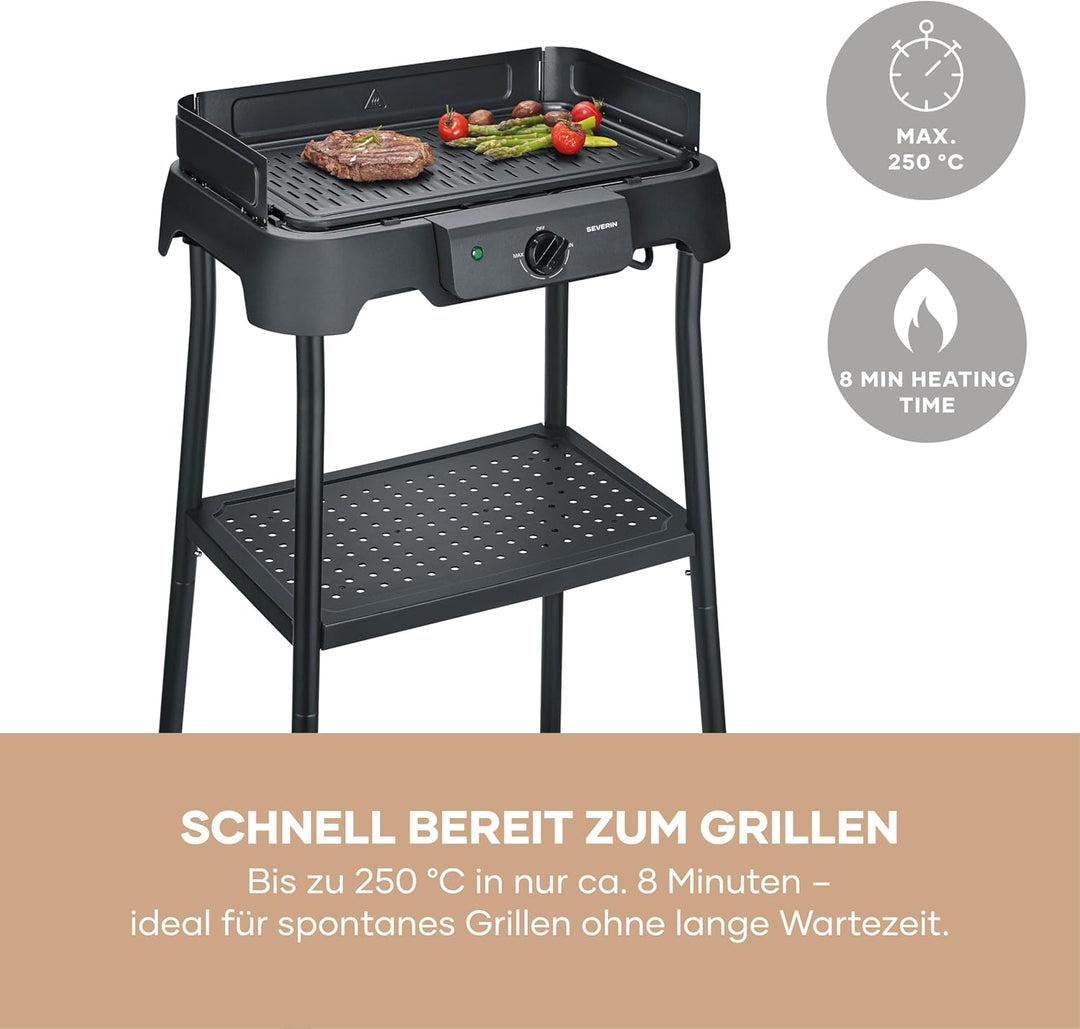 Severin Tischgrill mit Standfuss, Standgrill & Tischgrill (Innen- & Aussennutzung), Balkon & Küche,