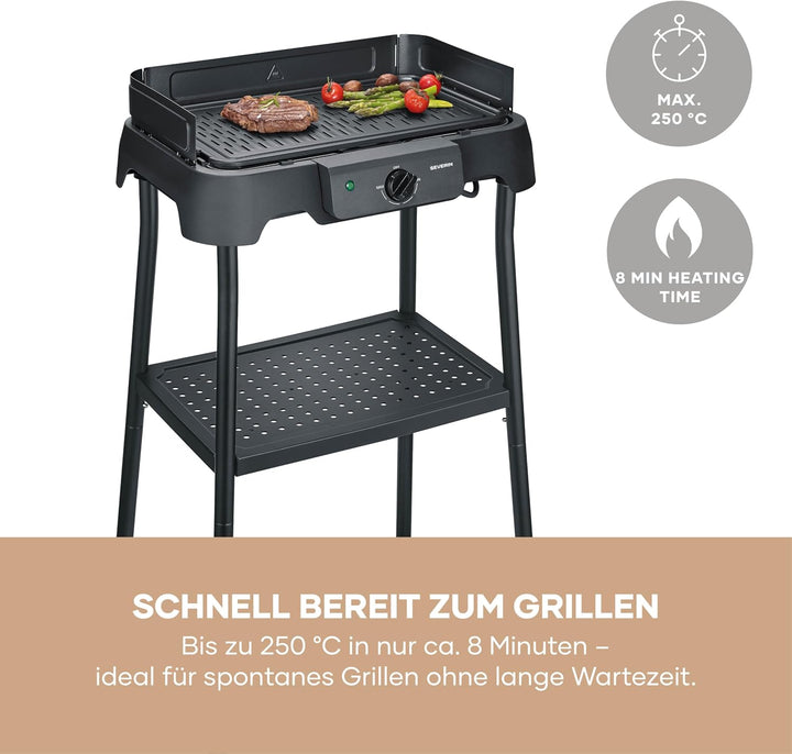 Severin Tischgrill mit Standfuss, Standgrill & Tischgrill (Innen- & Aussennutzung), Balkon & Küche,