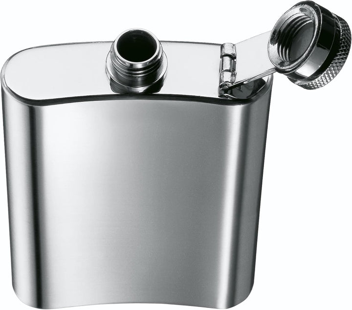 WMF Manhattan Flachmann Edelstahl 120 ml, 12cl, Cromargan Edelstahl mattiert, Flachmann klein, 12 x