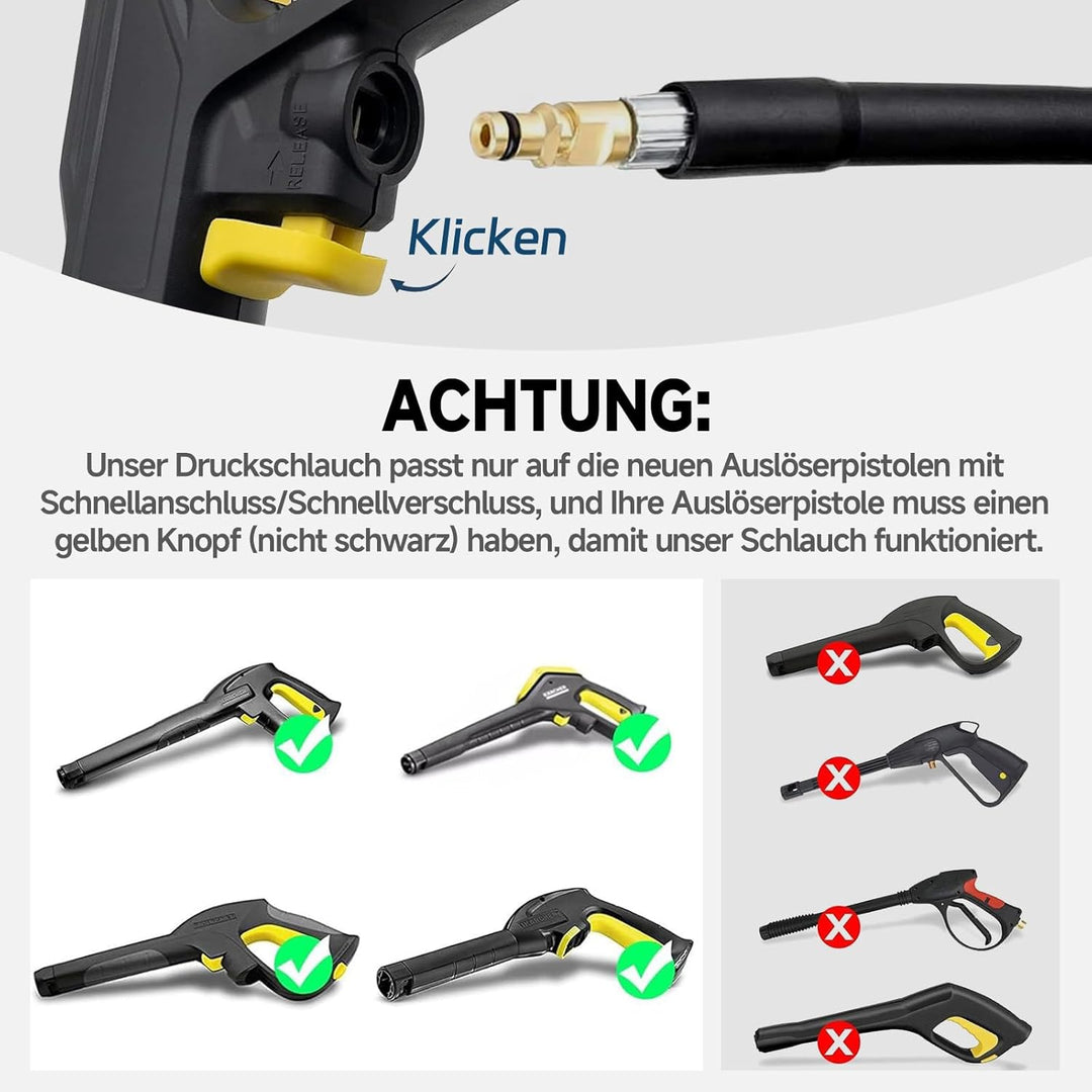 OHAYORI 6M Hochdruckschlauch Ersatzschlauch für Kärcher K-Serie K2/K3/K4/K5/K6/K7, 180Bar Verlängeru
