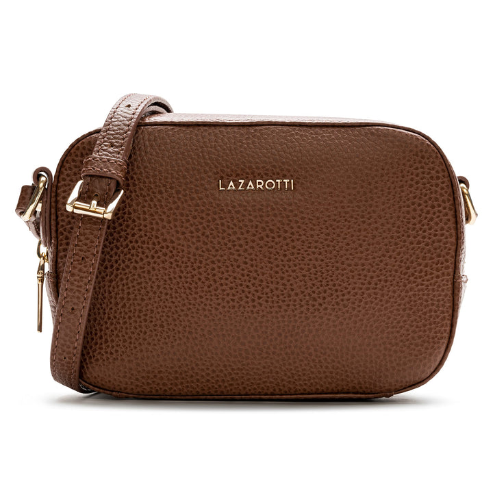 Lazarotti Bologna Leder Umhängetasche Damen | längenverstellbarer Schultergurt | mittelgrosse Crossb