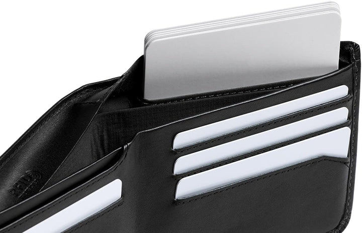 Bellroy Hide & Seek – dünne, klassische Lederbörse, optionaler RFID-Schutz (max. 12 Karten plus Sche