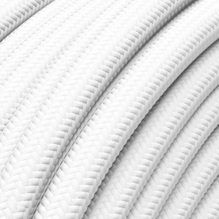 Textilkabel für Aufputz-Elektroinstallation, Rundkabel, dreiadrig (3×1.5mm²), Weiss - 50 Meter 50 Me